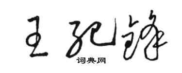 駱恆光王紀鋒草書個性簽名怎么寫