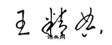 駱恆光王精典草書個性簽名怎么寫