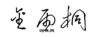 駱恆光金雨桐草書個性簽名怎么寫