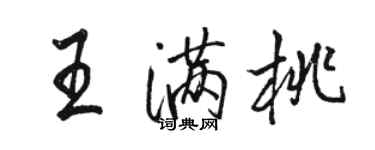 駱恆光王滿桃行書個性簽名怎么寫