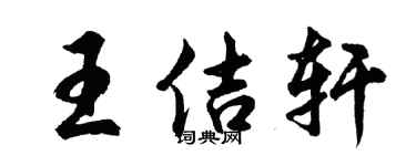 胡問遂王佶軒行書個性簽名怎么寫