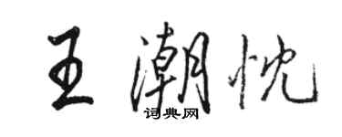 駱恆光王潮忱行書個性簽名怎么寫