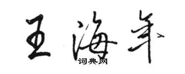 駱恆光王海年行書個性簽名怎么寫