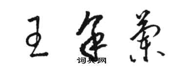 駱恆光王余蘭草書個性簽名怎么寫