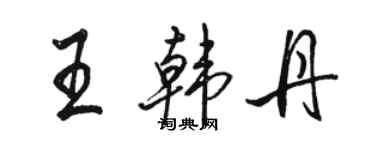 駱恆光王韓丹行書個性簽名怎么寫