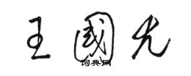 駱恆光王國尤草書個性簽名怎么寫