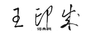 駱恆光王印成草書個性簽名怎么寫