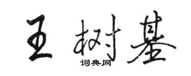 駱恆光王樹基行書個性簽名怎么寫