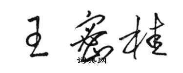 駱恆光王密桂草書個性簽名怎么寫