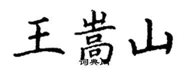 丁謙王嵩山楷書個性簽名怎么寫