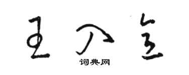 駱恆光王入意草書個性簽名怎么寫