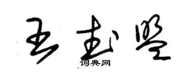 朱錫榮王武盟草書個性簽名怎么寫