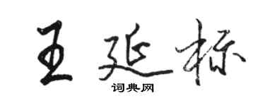 駱恆光王延標行書個性簽名怎么寫