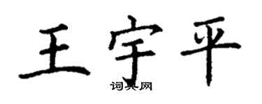 丁謙王宇平楷書個性簽名怎么寫