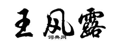 胡問遂王風露行書個性簽名怎么寫