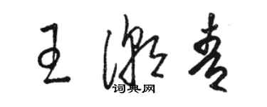 駱恆光王潮青草書個性簽名怎么寫