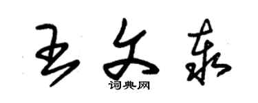 朱錫榮王文泰草書個性簽名怎么寫