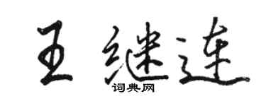 駱恆光王繼連行書個性簽名怎么寫