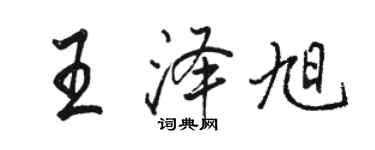 駱恆光王澤旭行書個性簽名怎么寫