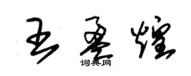 朱錫榮王盈煌草書個性簽名怎么寫