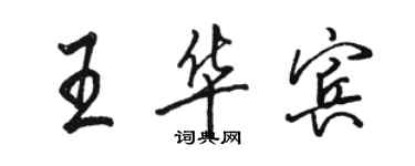 駱恆光王華賓行書個性簽名怎么寫