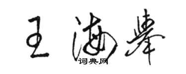 駱恆光王海舉草書個性簽名怎么寫