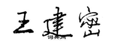 曾慶福王建密行書個性簽名怎么寫