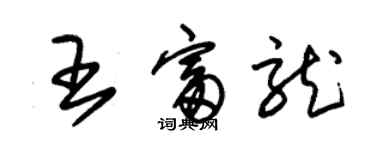 朱錫榮王富龍草書個性簽名怎么寫