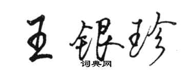 駱恆光王銀珍行書個性簽名怎么寫