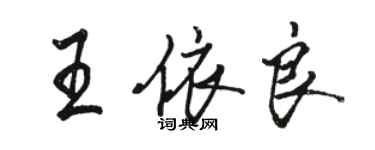 駱恆光王依良行書個性簽名怎么寫