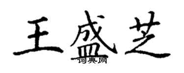 丁謙王盛芝楷書個性簽名怎么寫