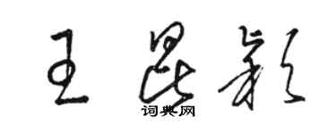 駱恆光王昆穎草書個性簽名怎么寫