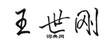 駱恆光王世剛行書個性簽名怎么寫