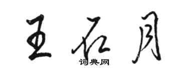 駱恆光王石月行書個性簽名怎么寫