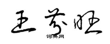 曾慶福王芬旺草書個性簽名怎么寫