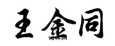 胡問遂王金同行書個性簽名怎么寫