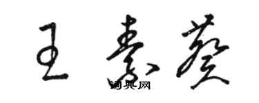 駱恆光王素葵草書個性簽名怎么寫