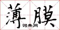 周炳元薄膜楷書怎么寫