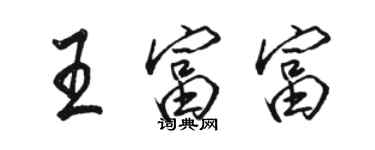 駱恆光王富富行書個性簽名怎么寫