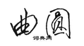 駱恆光曲圓行書個性簽名怎么寫