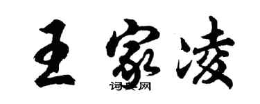 胡問遂王家凌行書個性簽名怎么寫