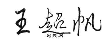 駱恆光王超帆行書個性簽名怎么寫