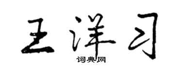 曾慶福王洋習行書個性簽名怎么寫