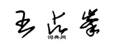 朱錫榮王占峰草書個性簽名怎么寫