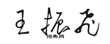 駱恆光王振飛草書個性簽名怎么寫