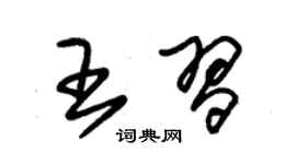 朱錫榮王習草書個性簽名怎么寫