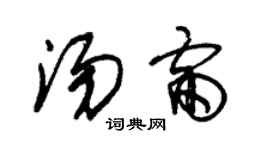 朱錫榮湯雷草書個性簽名怎么寫