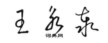 駱恆光王永泰草書個性簽名怎么寫