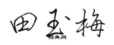 駱恆光田玉梅行書個性簽名怎么寫