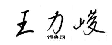 王正良王力峻行書個性簽名怎么寫